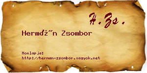Hermán Zsombor névjegykártya