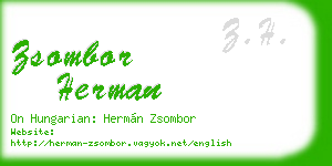 zsombor herman business card